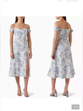 Reformation Bridgton Linen Dress in Corsica